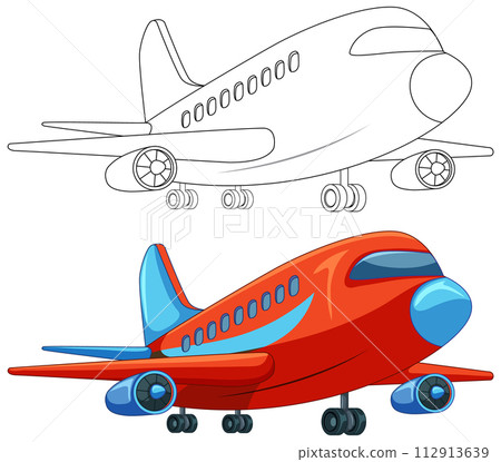 Colorful Aircraft Vector Illustration Colorful Aircraft Vector Illustration 112913639
