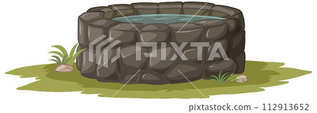 Serene Stone Well in Nature Serene Stone Well in Nature 112913652