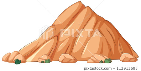 Majestic Mountain Vector Illustration 112913693