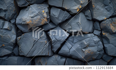 texture dark stone cubes, abstract background 112913884