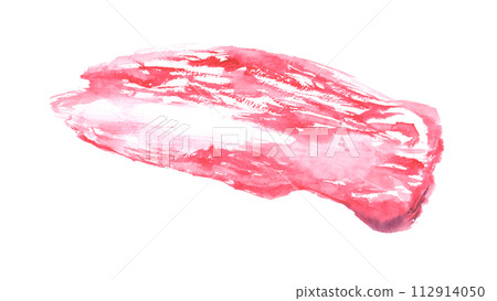 Watercolor illustration of beef outline Watercolor illustration of beef outline 112914050
