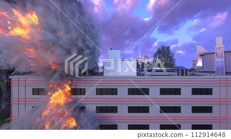 Helipad fire scene Helipad fire scene 112914648