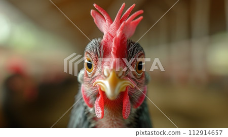 chicken head close up portrait chicken head close up portrait 112914657