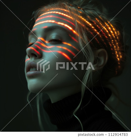 digital identification portrait of people digital identification portrait of people 112914783