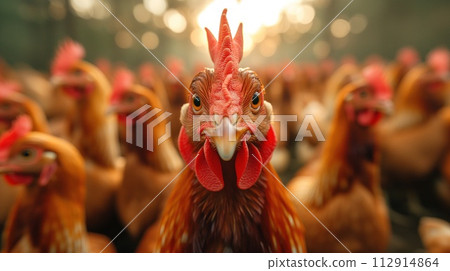 chicken head close up portrait chicken head close up portrait 112914864