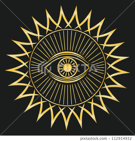 Ornament with human eye Ornament with human eye 112914932