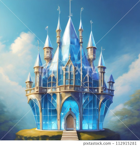 玻璃城堡(易碎)影像生成AI影像 玻璃城堡(易碎)影像生成AI影像 112915281