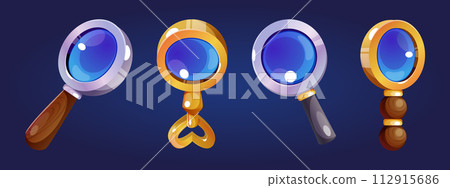 Zoom with magnify glass and search lens icon set Zoom with magnify glass and search lens icon set 112915686