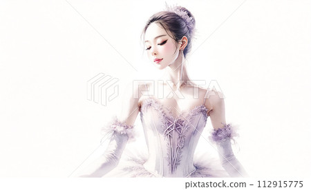 Beautiful teenage Japanese ballerina 112915775