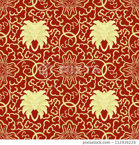 Oriental arabesque background pattern 1a Oriental arabesque background pattern 1a 112916228
