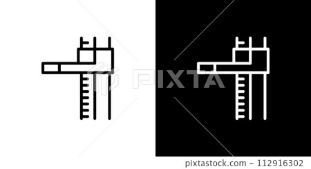 簡單的高度計向量圖標 簡單的高度計向量圖標 112916302