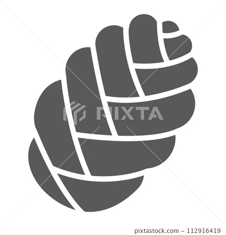 Challah glyph icon, bake and bakery, jewish bread sign, vector graphics, a solid pattern on a white background. Challah glyph icon, bake and bakery, jewish bread sign, vector graphics, a solid pattern on a white background. 112916419