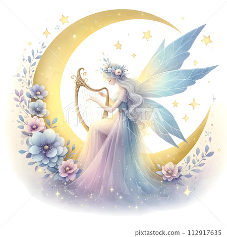 Fairy playing harp Fairy playing harp 112917635