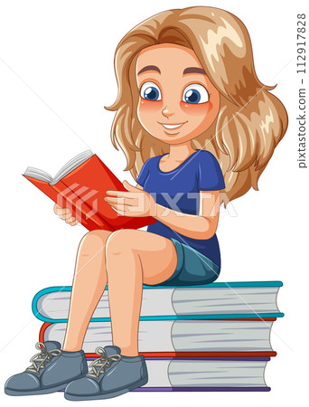 Young Girl Enjoying a Good Book Young Girl Enjoying a Good Book 112917828