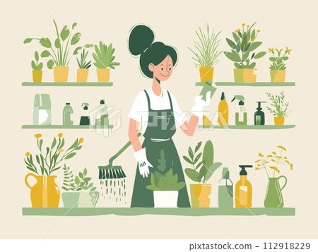 Gardening and Garden Tools - Vector Illustration for Horticulture Enthusiasts 112918229