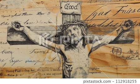 Good Friday, Jesus Christ on the crucifixion, a poignant symbol of sacrifice, redemption, and the profound Christian narrative. Good Friday, Jesus Christ on the crucifixion, a poignant symbol of sacrifice, redemption, and the profound Christian narrative. 112918255