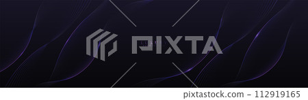 Abstract background with purple glowing geometric wavy lines. Modern minimal trendy shiny blue lines pattern. Vector illustration 112919165