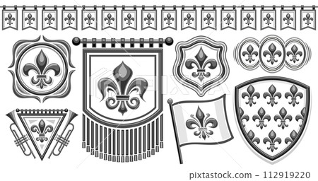 Vector Fleur de Lis set 112919220