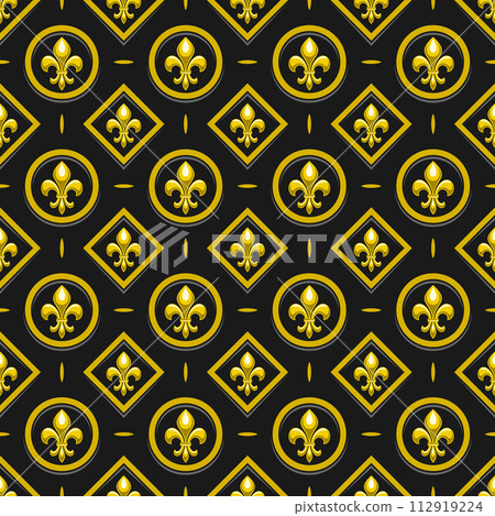 Vector Fleur de Lis Seamless Pattern Vector Fleur de Lis Seamless Pattern 112919224