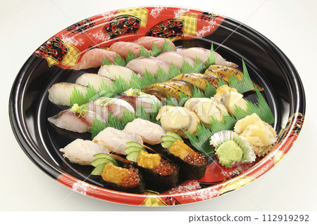 Fresh and delicious take-out sushi 112919292