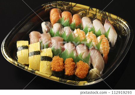 Fresh and delicious take-out sushi Fresh and delicious take-out sushi 112919293