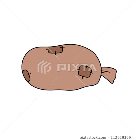 Image of an old brown storage bag. 112919399
