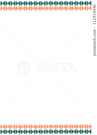 Frame material with green and orange ribbons lined up Frame material with green and orange ribbons lined up 112919446