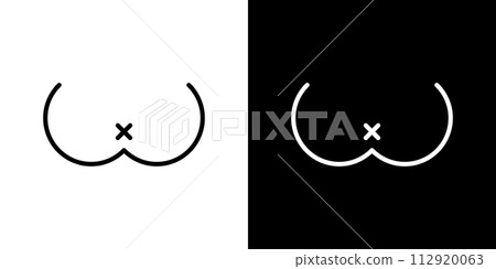 Simple anus vector icon 112920063