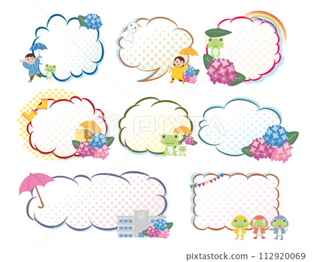 Illustration material set of the rainy season 112920069