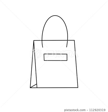 A white bag with a black handle 112920319