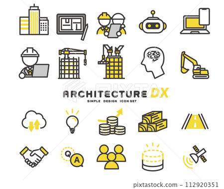 Vector illustration material related to construction DX 112920351