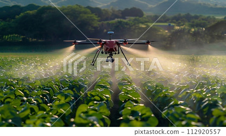 Drones for precision chemical spraying, Agricultural technology. 112920557