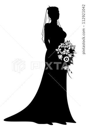 Bride Bridal Wedding Dress Silhouette Woman Design 112921042
