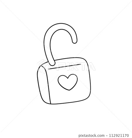 A lock with a heart on it A lock with a heart on it 112921170