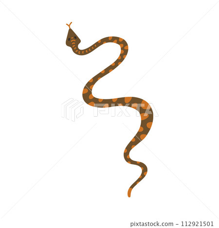 Occult snake icon, perfect for tattoos and witchcraft themes. 112921501