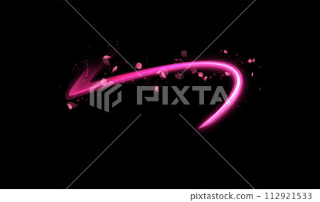 An illustration of a pink glowing wind spell, perfect for magical themes. 112921533