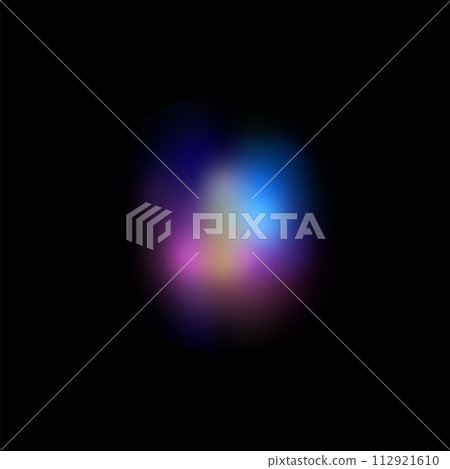 Neon dim rainbow spectrum with magical iridescent rays on a black background Neon dim rainbow spectrum with magical iridescent rays on a black background 112921610