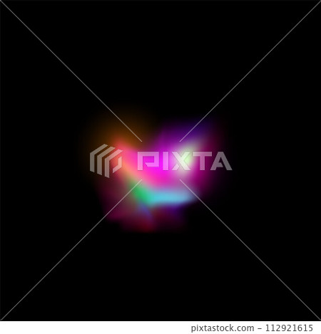 Iridescent light stripes and glare on an isolated background. 112921615