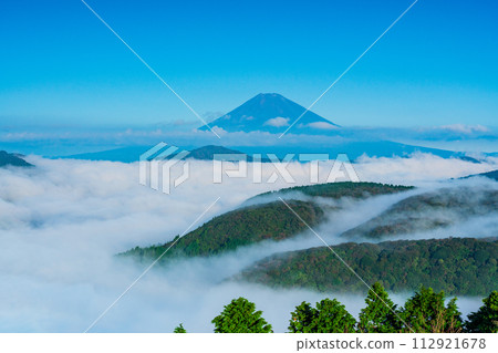 (Kanagawa Prefecture) Mt. Fuji seen from Hakone Daikanzan in the sea of clouds (Kanagawa Prefecture) Mt. Fuji seen from Hakone Daikanzan in the sea of clouds 112921678