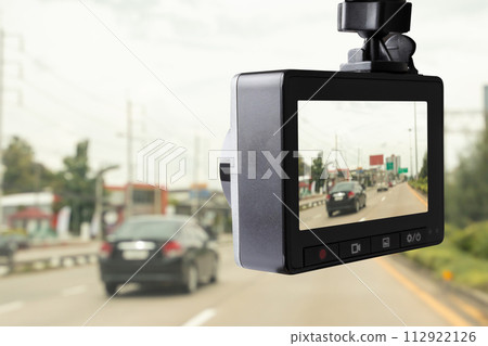 Car CCTV camera video recorder for driving safety on the road Car CCTV camera video recorder for driving safety on the road 112922126
