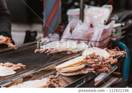 Taiwan street food stall squid Taiwan street food stall squid 112922196