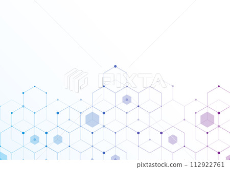 Abstract hexagonal molecular structures in technology background and science style. Medical design. Vector illustration Abstract hexagonal molecular structures in technology background and science style. Medical design. Vector illustration 112922761