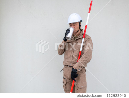 On-site worker hydrating between tasks On-site worker hydrating between tasks 112922940