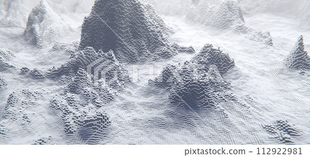 Abstract white cubic landscape technology background. Technology concept Abstract white cubic landscape technology background. Technology concept 112922981