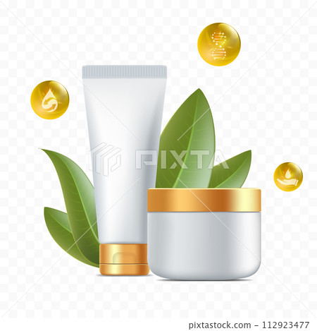 Cream packaging mockups. Isolated on transparent background. Cream packaging mockups. Isolated on transparent background. 112923477