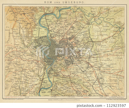 20世紀初世界地圖羅馬 112923597