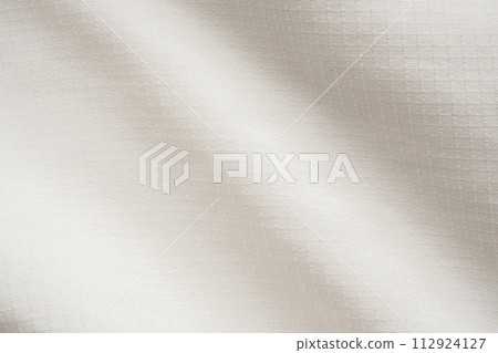 White sports clothing fabric football shirt jersey texture abstract background 112924127