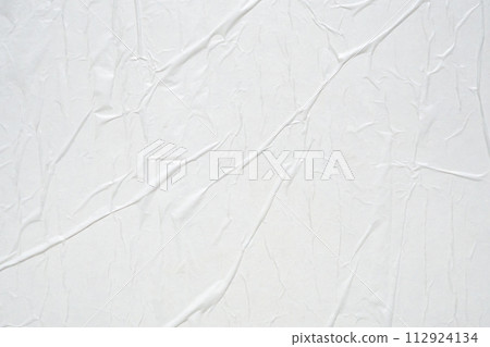 White blank crumpled and creased paper poster texture background White blank crumpled and creased paper poster texture background 112924134