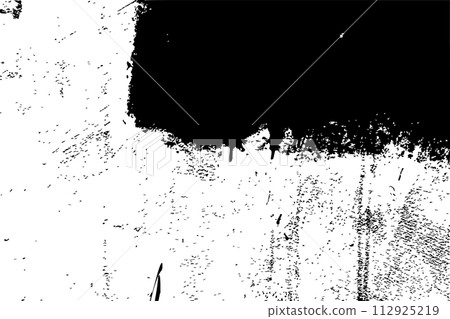 Black grunge texture isolated on white background 112925219