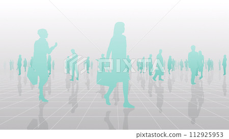 City Business People Office Silhouette Concept CG Background 112925953